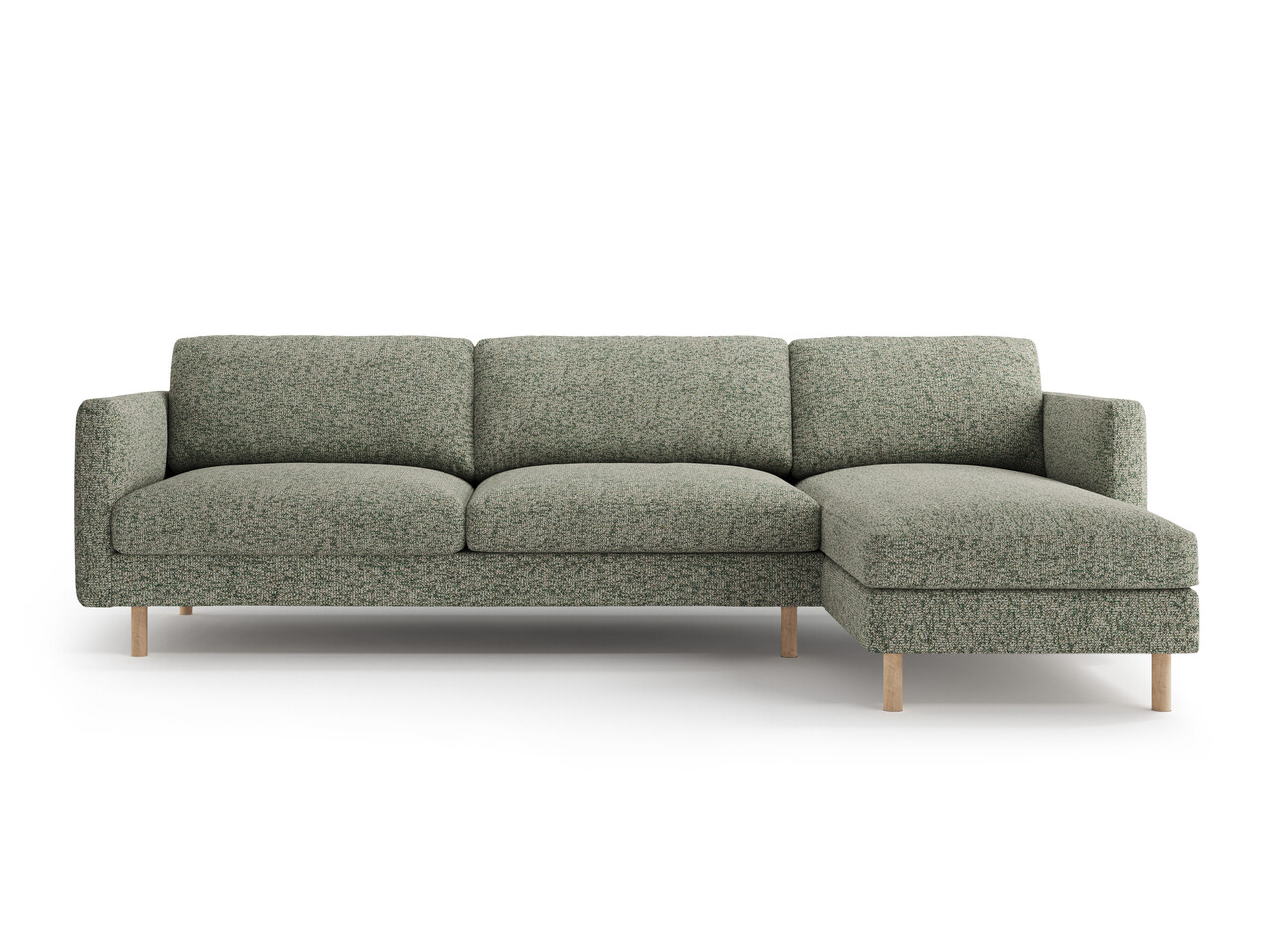 Coltar dreapta 4 locuri, Eden, Micadoni Home, 286x150x90 cm, tesatura structurata, verde muschi melanj - imagine 6